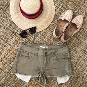 Forever 21 Khaki denim short shorts size 29